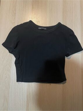 Zara Black Crop Top